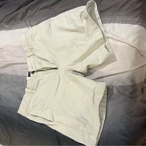 J Crew 7 inch Inseam 33 Inch Waist Cream Shorts